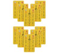 TEHAUX Carte Amulette Chinoise Taisui 2024 - Lot de 10 Cartes de Bénédiction Spirituelle 3x5 Cm - Décoration Porte-Cartes et Amulette de Voiture Traditionnelle