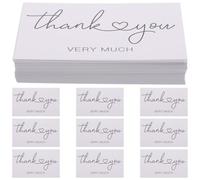 TEHAUX Cartes De Remerciement Blanches Avec Enveloppes, 150 PièCes (3 Paquets), Cartes En Papier Couché ÉLéGant Pour Commandes, FêTes Et Occasions SpéCiales, Format Compact 9 X 5,4 Cm