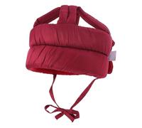 TEHAUX Casque Antichoc Souple pour Personnes Âgées Réglable Bonnet Rembourré Respirant Couleur Rouge Foncé Protection Tête Sécurité Anti-Chute Adultes Seniors pour Activités Quotidiennes