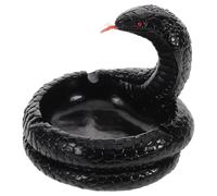TEHAUX Cendrier Bois Cobra Noir en Résine, Décoration Créative Unique pour | Plateau de Table, Boîtier de Bureau, Présent pour Papa, un Présent pour Lui