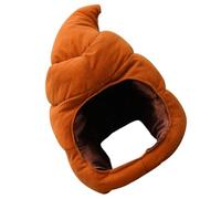 TEHAUX Chapeau en Peluche Marron Forme Drôle Facile à Porter et Ne Tombe Pas pour Fête du Poisson D'avril Adulte et Garçon et Filles Accessoire Cosplay Original