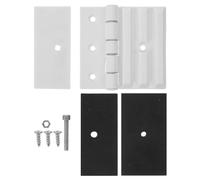 TEHAUX Charnière de Porte Plastique Blanche pour Sauna et Hammam Joint Étanche et Vis Incluses - Petite Charnière Résistante à la Chaleur - Accessoire de Remplacement pour Porte Vitrée