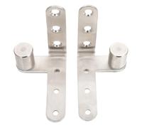 TEHAUX Charnières Dissimulées en Acier Inoxydable 2pcs pour Portes et Fenêtres Maison, Finition Soignée, Faciles à Démonter, Pivotantes Argentées
