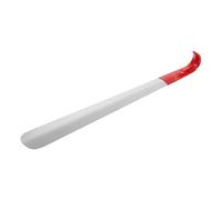 TEHAUX Chausse Pied en Acier Inoxydable Manche Long en Pvc Rouge, Extra Long pour Réduire la Flexion et Soulager le Mal de Dos Chez les Personnes Âgées