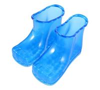 TEHAUX Chaussures de Bain de Pieds Gonflables en PVC Bottes de Bain Hautes 18 CM Taille 45 Bassine Portable pour Trempage et Lavage des Pieds à Domicile