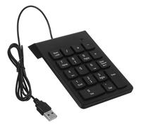 TEHAUX Clavier Numérique Portable USB Noir 19 Touches Compact pour Finance et Secteur Bancaire Saisie Rapide pour Ordinateur Portable