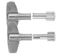 TEHAUX Clé de Remontage d'Horloge en Acier Robuste Kit de Réparation Professionnelle 2 Clés de Rechange Outil pour Horloge à Remontage Manuel Adapté à la Réparation d'Horloges