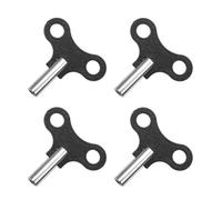 TEHAUX Clés de Remontage pour Horloge en Fer Noir, 4 Pièces, Finition Soignée et Portable, Accessoires Pratiques pour Horloges Anciennes à Usage Domestique