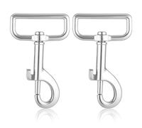 TEHAUX Clip pour Laisse de Chien en Acier Inoxydable 2pcs Design à Tête Unique pour Artisanat en Cuir et Promenades en Plein Air