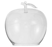 TEHAUX Cloche en Verre Transparente de Pomme Élégante et Moderne, Centre de Table pour Modèles en Argile et Fleurs Préservées, pour Tout Espace ou Bureau