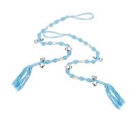 TEHAUX Clochettes de Dressage pour Chien 2pcs Corde en Coton Tissée Main et Perles en Bois, Anti-Collision, Utilisation Polyvalente, pour L'éducation du Chiot la Maison