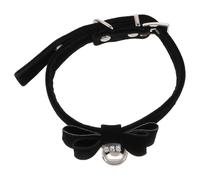 TEHAUX Collier Ajustable pour Animaux de Compagnie Orné de Strass Noeud Confortable en Polaire, Élégant et Décoratif pour Chien et Chat Lors des Fêtes