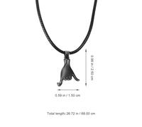 TEHAUX Collier de Couple à Pendentif Symbolique Métal Robuste Finition Mate Noire et Argentée Lot de 2 Collier Décoratif pour Femmes et Hommes Présent Saint-Valentin Romantique