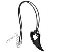 TEHAUX Collier Pendentif Dent de Loup en Acier Inoxydable Noir Chaîne pour Homme Collier Cool Bijoux Punk Résistants Adaptés aux Tenues Décontractées et Occasions Quotidiennes