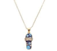 TEHAUX Collier Pendentif en Cuivre Massif Finition Émaillée Chaîne de Cou Créative pour Homme Accessoire de Clavicule Bijou Couple Original Présent Saint-Valentin