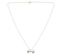 TEHAUX Collier Pendentif Haltère Créatif En Alliage De Métal Rose Doré, Style Punk Hip-hop, Chaîne Décorative Masculine, Accessoire De Cou Pour Fêtes Et Usage Quotidien