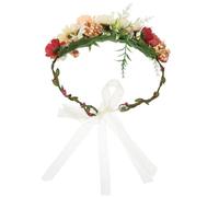 TEHAUX Collier pour Chat et Chien Couronne de Fleurs Artificielles et Ruban Réglable, Léger et Élégant, Accessoire Photo pour Toutes Sortes de Fêtes