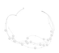 TEHAUX Collier Vintage à Plusieurs Rangs de Fausses Perles Ras-du-Cou Baroque Superposé Bijoux Fantaisie Rétro pour Femme Mariage et Occasions Spéciales Effet Éclat Subtil