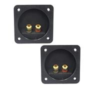 TEHAUX Connecteurs de Bornier pour Haut-parleurs 2 Pièces, Accessoires de Connexion Audio Haute Fiabilité, Boîtier de Câblage Noir pour Enceintes Bidirectionnelles, Remplacement