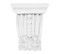 TEHAUX Consoles Sculptées en PU Blanc, Corbeau Décoratif Européen pour Décoration Intérieure et Extérieure, Support d'Angle Classique pour Maison et Jardin, 1 Pièce