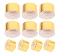 TEHAUX Couvercles de Flacons Diffuseurs en Verre 28 Dents, Lot de 10 Bouchons Recharges en Métal Doré, Adaptés aux Bouteilles à Bâtonnets pour Diffuseur d’Huiles Essentielles en Usage