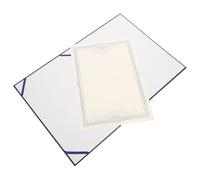 TEHAUX Couverture Certificat D'honneur Bleu en Papier 28x22cm pour Protection et Dossier de Certificat Adapté Remise de Diplômes