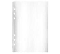 TEHAUX Couverture de classeur A5 transparente en acrylique cannelé pour carnet de notes à 6 anneaux, insert de tableau de bord transparent nervuré pour journal et classeurs budgétaires (21 x 15 cm)
