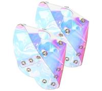 TEHAUX Couvre-Orteils de Patins à roulettes en PVC Résistant, 1 Paire Style Coréen Laser, Protection pour Patinage Loisirs et Compétition