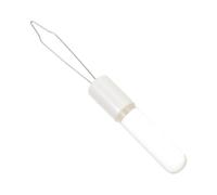 TEHAUX Crochet à Bouton de Poignée pour Petits et Moyens Boutons Ronds Blanc Tirette de Fermeture Éclair, Aide à Boutonner les Manteaux, Acrylique et Acier Aide à L’habillage