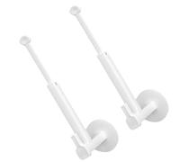 TEHAUX Crochet Mural pour Rideau Blanc 2pcs en Ps Adhésif Puissant et Design Multifonctionnel Minimaliste pour Fixation et Rangement Facile