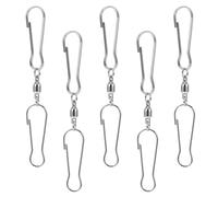 TEHAUX Crochets Pivotants en Métal Argenté 5 Pcs pour Projets de Couture et Accessoires, Fermeture Pratique pour Soutien-gorge et Vêtements, pour Travaux Manuels