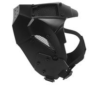 TEHAUX Cybernétique Demi-Visage Noir Steampunk pour Cosplay et Halloween Socle d'Exposition Punk Futuriste pour Adultes Hommes et Femmes