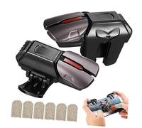 TEHAUX Déclencheurs De Manette De Jeu Mobile Et Manchons De Doigt Ergonomiques Pour Gamers, Accessoires Tactiles, Jeu Fps, Confort Longue Durée, Gris Blanc Et Noir