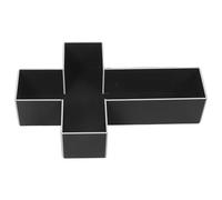 TEHAUX Décoration de Croix Classique Latine en Panneau de Mousse Noir Structure Solide et Assemblage Rapide pour Décorations D'église Élégantes
