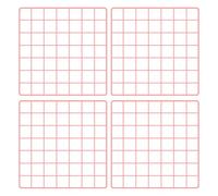 TEHAUX Décoration Murale Photo en Filet en Fer Rose, Lot de 4 Pièces