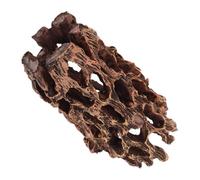 TEHAUX Décoration pour Aquarium en Résine Marron Abri Stable de Trou d'arbre Cachette pour Poissons Aquarium