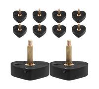 TEHAUX D'embouts de Talon de Réparation en Pvc Noir 5 Paires Forme Cœur Unique Résistants et Utiles Conseils pour Talons Hauts pour Chaussures