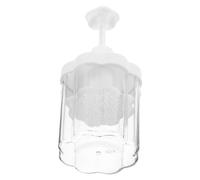 TEHAUX Distributeur de Mousse Portable Blanc en Plastique pour Savonnette Mains et Shampooing Effet Moussant et Économie de Produit pour Soin du Visage