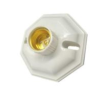 TEHAUX Douille à Vis E27 Octogonale Légère Bornes à Vis, Base Lampe Pratique, Support Lampe Adapté pour Couloir, Salon et Restaurant