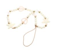 TEHAUX Dragonne Téléphone Perlée Cœur Ajouré Lanière Portable Légère Anti-perte Accessoire Mode pour Femmes et Filles Compatible avec Étuis Mobiles