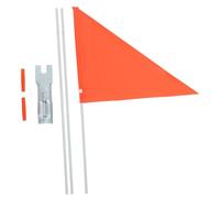 TEHAUX Drapeau de Sécurité Vélo avec Support Résistant Vent et Météo Fanion Cyclisme Orange Haute Visibilité pour Adultes Garçon Fille Installation Facile et Compact