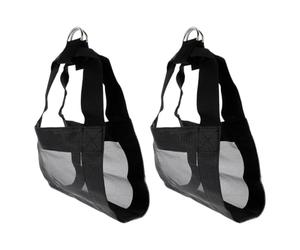 TEHAUX Élingue de Pesée Respirante en Nylon Noir pour Chien 2pcs, Harnais de Levage Pratique Empêchant Le Mouvement, pour Peser Les Animaux Domestiques