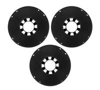 TEHAUX Enrouleur de Câble Plastique Noir Ajouré 1kg 3 Pièces - Dévidoir Portable pour Rangement de Bobines et Organiseur de Rallonges Électriques, Gestion Facile des Câbles pour Usage