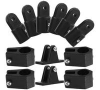TEHAUX Ensemble Capuchon en Nylon Noir et Installation Facile Résistance à l'usure Accessoire Robuste pour Toit Bimini Bateau pour Usage Marin