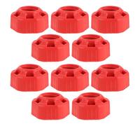 TEHAUX Ensemble de 10 Colliers de Serrage pour Haltères en PP Rouge Écrous de Blocage, Pinces à Verrouillage Rapide pour Barre de Poids, Accessoires Sécurisés pour Home Gym et Fitness