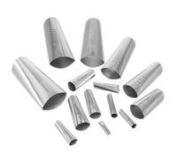 TEHAUX Ensemble de 14 Buses de Calfeutrage en Acier Inoxydable Buse de Finition Solide pour Application Précise de Mastic Outil pour Murs Extérieurs et Collage de Verre Buse à Flux