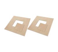 TEHAUX Ensemble De 2 Moules de Façonnage Céramique Carrés en Bois pour | Traçage Concentrique, Assemblage Rapide, Bords Poncés, Atelier, Débutants et Pros, Teinte Khaki