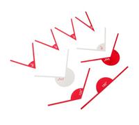 TEHAUX Ensemble de 9 Instruments de Mesure D'angle en Plastique Rouge et Blanc, Règle D'angle Échelles Précises, Outil D'apprentissage Mathématique pour Élèves et Bureau, pour Géométrie