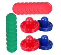 TEHAUX Ensemble de Raquettes et Palets de Hockey Air en Plastique Léger, Accessoires Confortables pour Table de Hockey Air, pour Jeux de Loisirs