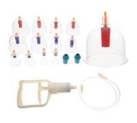 TEHAUX Ensemble de Ventouses sous Vide 12 Pièces Appareil de Massage Plastique pour Auto-massages à Domicile Améliore la Circulation Sanguine et Détend les Muscles